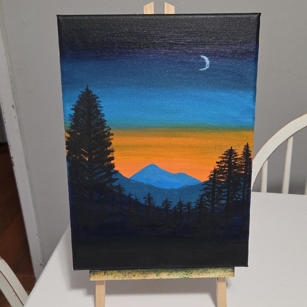 Mtn Range Sunset🎨 - Original Artwork